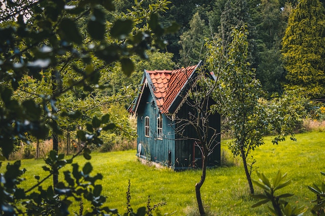 Houten huisje op de Veluwe